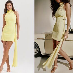 House of CB 'Marla' Lemon Halter Mini Dress NWOT